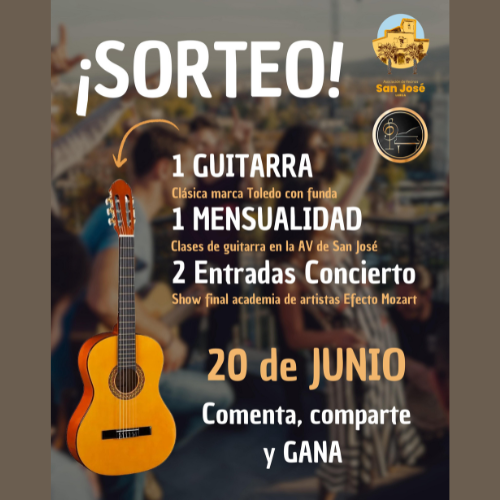 sorteo clases de guitarra San José Lorca